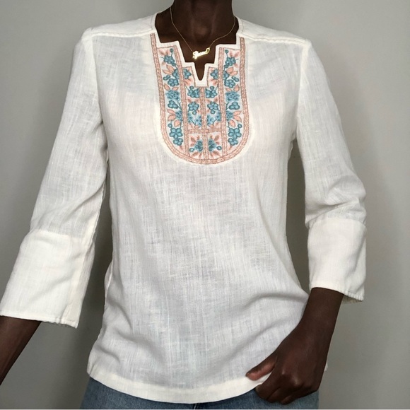 VINTAGE | RAG O’ MUFFIN Boho Hippie Tunic Blouse Top - Picture 6 of 8